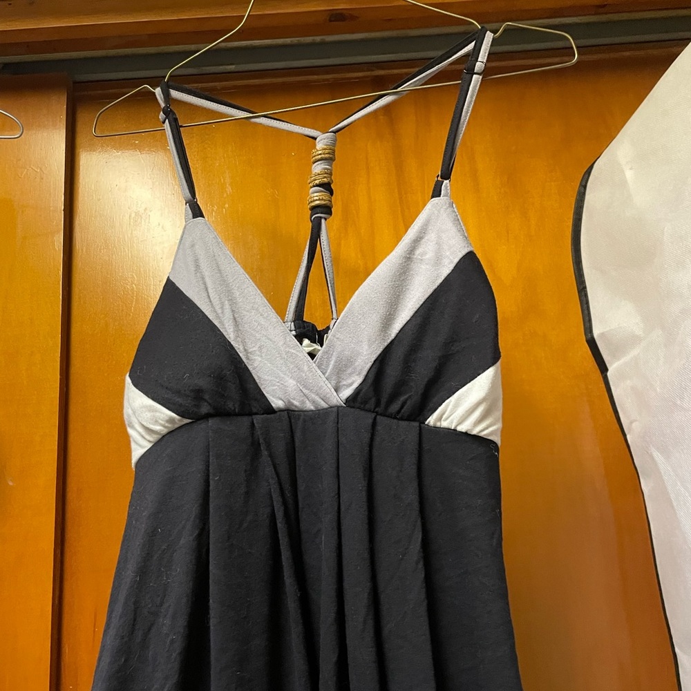 Black and Gray Strappy Dress